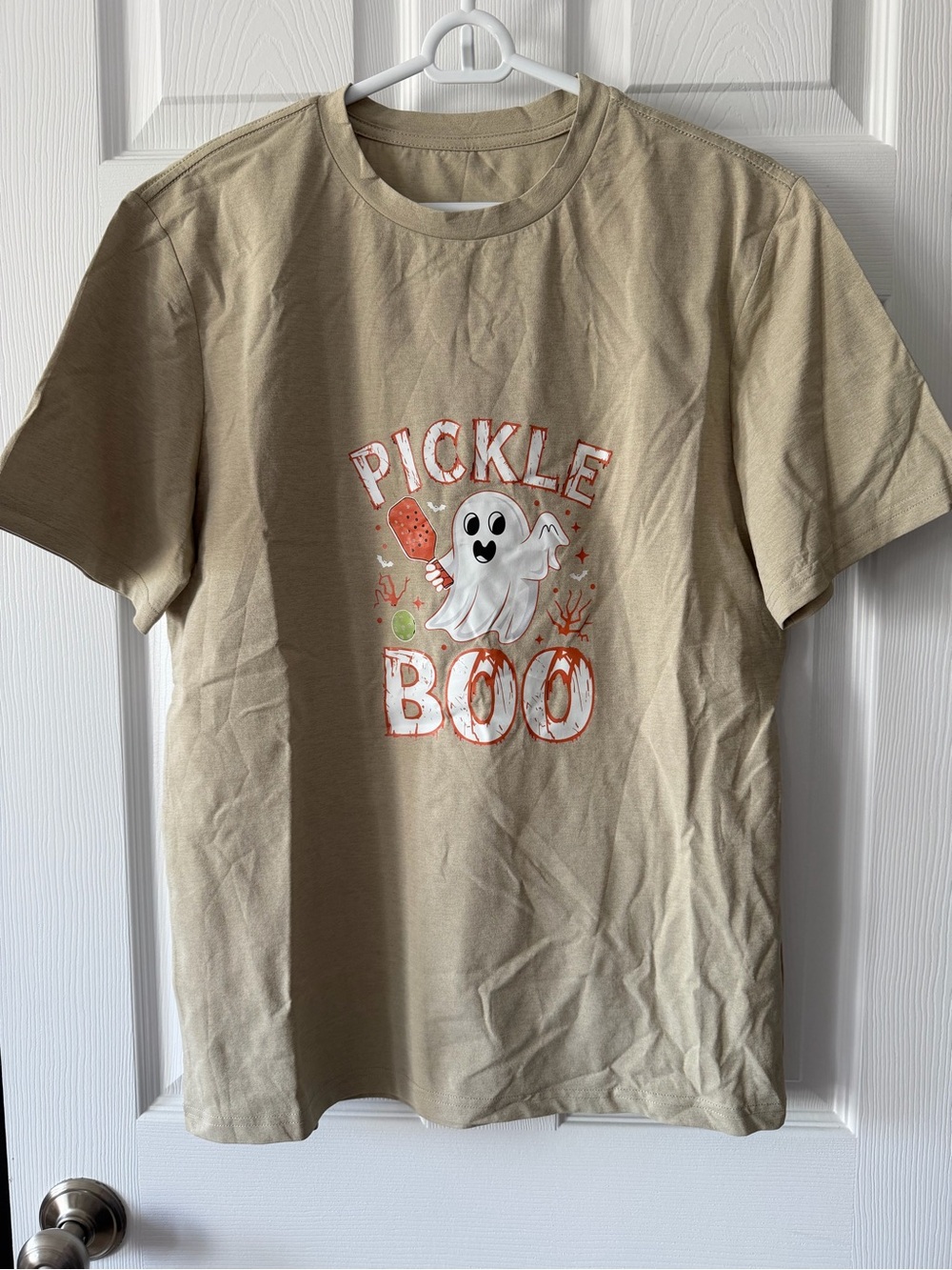 Pickle Boo Ghost Graphic Tee Pickleball Halloween